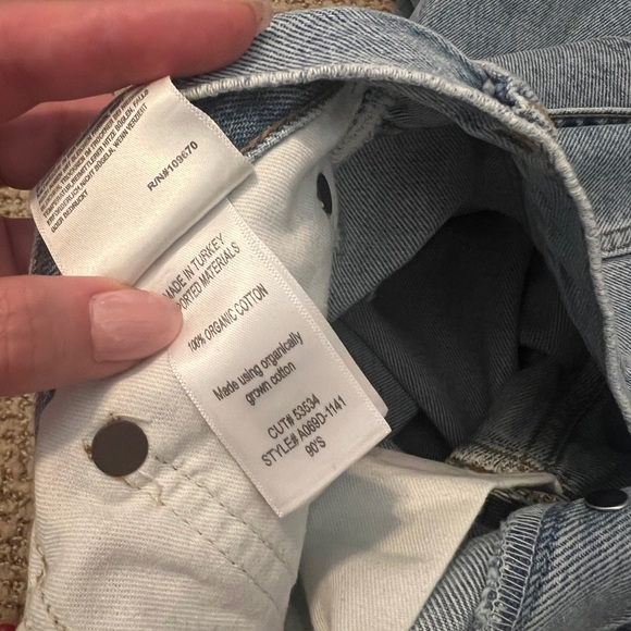 Agolde 90s mid rise straight leg in light denim size 25 - Picture 4 of 4